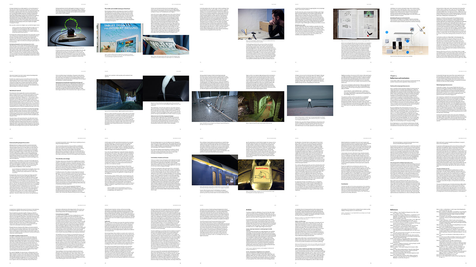 Thumbnail overview of the thesis: 178 pages laid out in a grid showing the structure and 53 illustrations