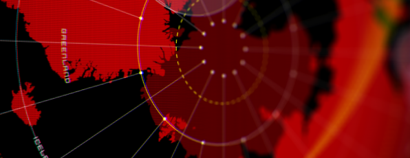 A still from the film xXx, an elaborate fictional computer interface from Mark Coleran's motion-graphics portfolio