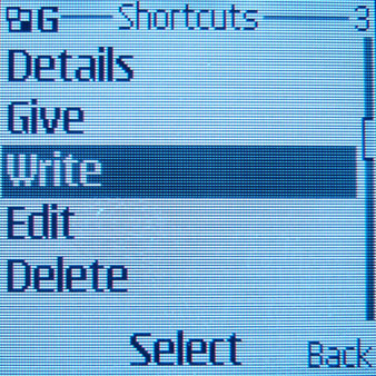 Managing shortcuts, adding, editing, deleting, giving or writing